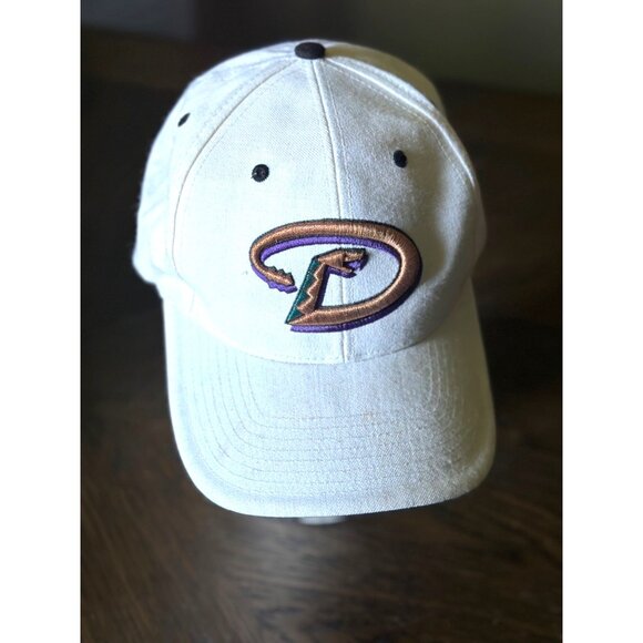 Diamondbacks MLB Hat By Twins Enterprise Inc White Adjustable Genuine Merchandis - Picture 1 of 11